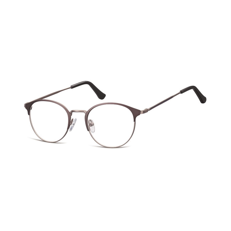 Oprawki okularowe Lenonki damskie stalowe Sunoptic 973A ciemno-grafitowe