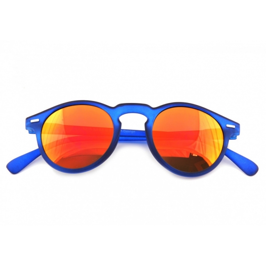 Okulary przeciwsłoneczne Lenonki HM-1582A niebieskie lustrzane