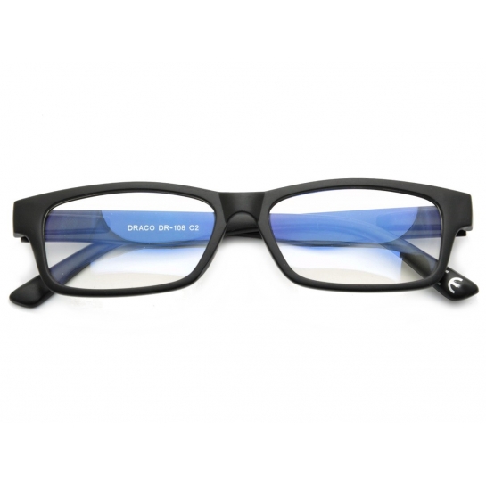 Okulary z filtrem Antyrefleksyjne zerówki Nerdy prostokątne DR-108-C2
