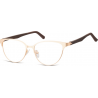 Oprawki okularowe kocie oczy damskie stalowe,giętki zausznik Sunoptic 980D złote