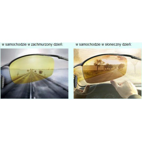 Żółte Okulary z Polaryzacją HD Fit Over dla Kierowców, nakładane na Korekcyjne FO3I
