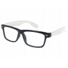 Okulary zerówki nerdy   XL-272A czarno-białe