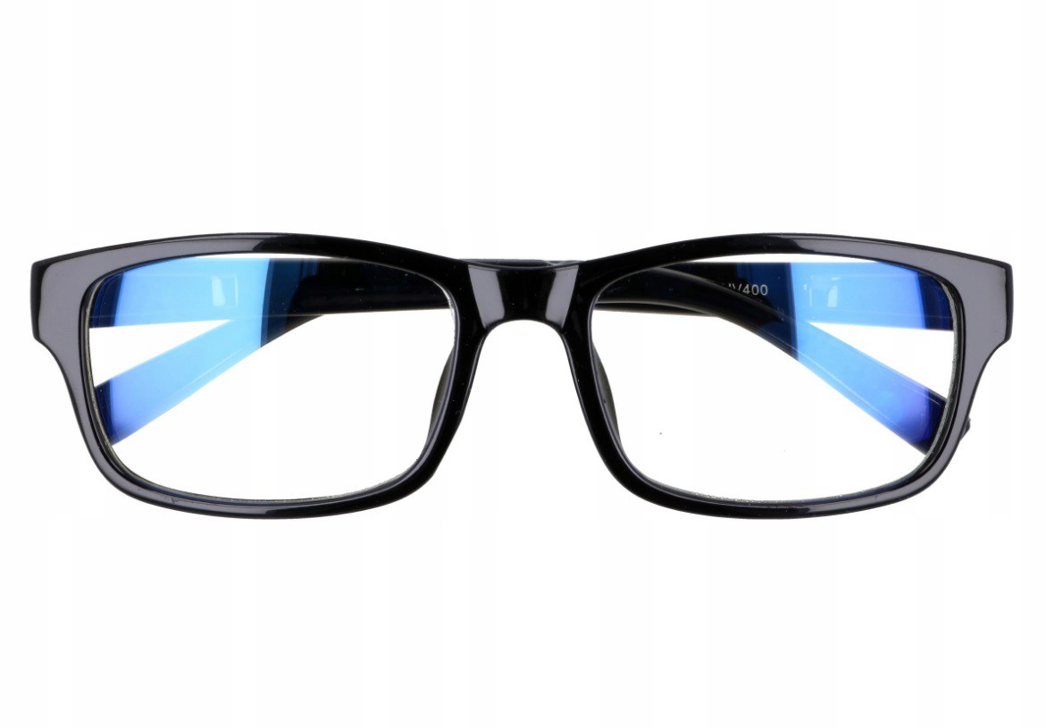 Prostokątne a'la Nerdy zerówki z Antyrefleksem okulary z filtrem ST1202B