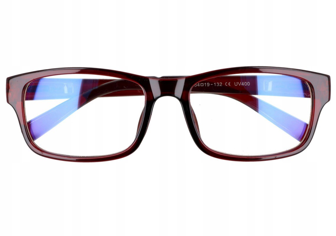 Prostokątne a'la Nerdy zerówki z Antyrefleksem okulary z filtrem ST1202C