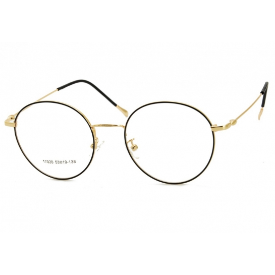 Okrągłe okulary Lenonki 17020A złoto-czarne (przeznaczone pod korekcję)