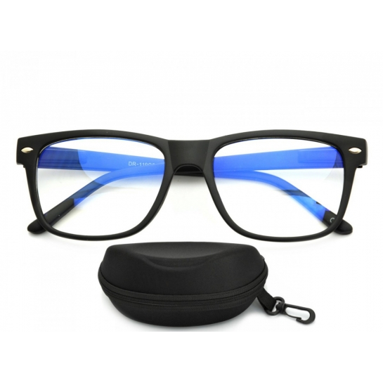 Okulary z filtrem Antyrefleksyjne zerówki Nerdy prostokątne DR-119-C2