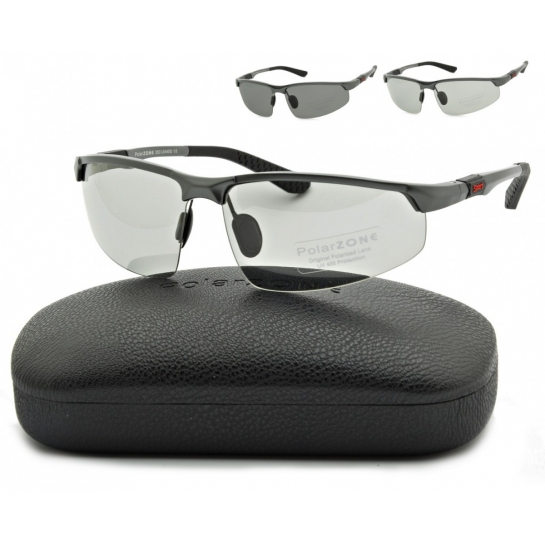 Sportowe okulary polaryzacja + fotochrom aluminiowe POL-350AFP