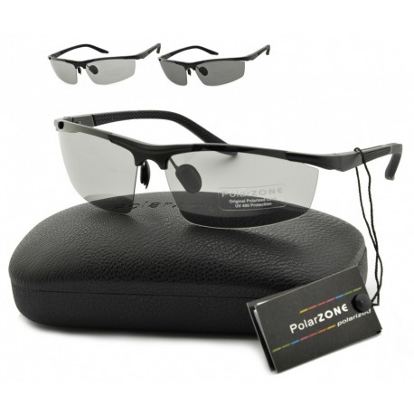Sportowe okulary polaryzacja + fotochrom aluminiowe POL-352FP