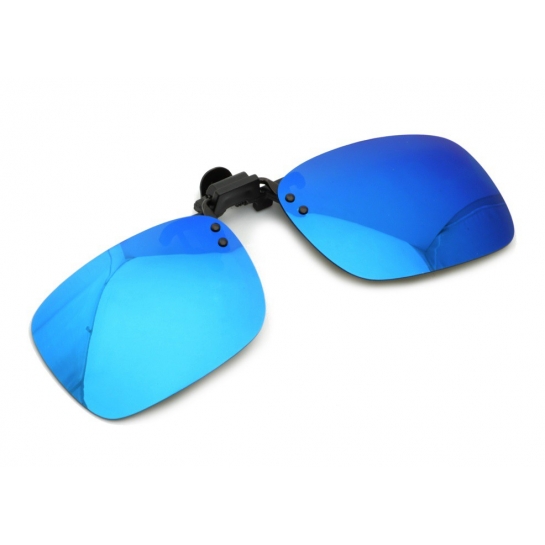 Nakładki polaryzacyjne lustrzane na okulary korekcyjne - niebieskie