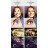 Okulary z filtrem zerówki DAMSKIE kocie oczy z antyrefleksem Brown 2527-3