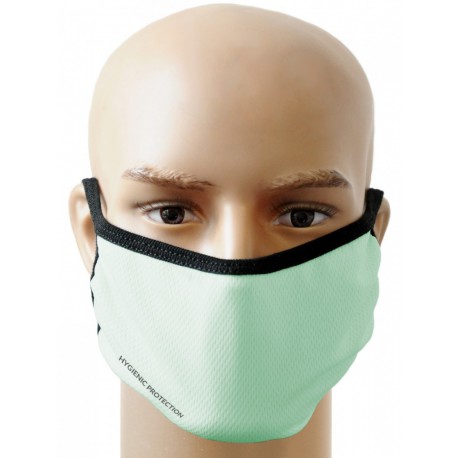 Seledynowa Maseczka na twarz - maska ochronna WIELORAZOWA MS-S2W