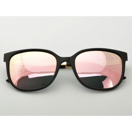 Damskie okulary polaryzacyjne czarne + różowe lustro V-167