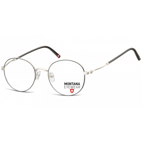 Lenonki okulary  Oprawki optyczne MM598 czarno-srebrne