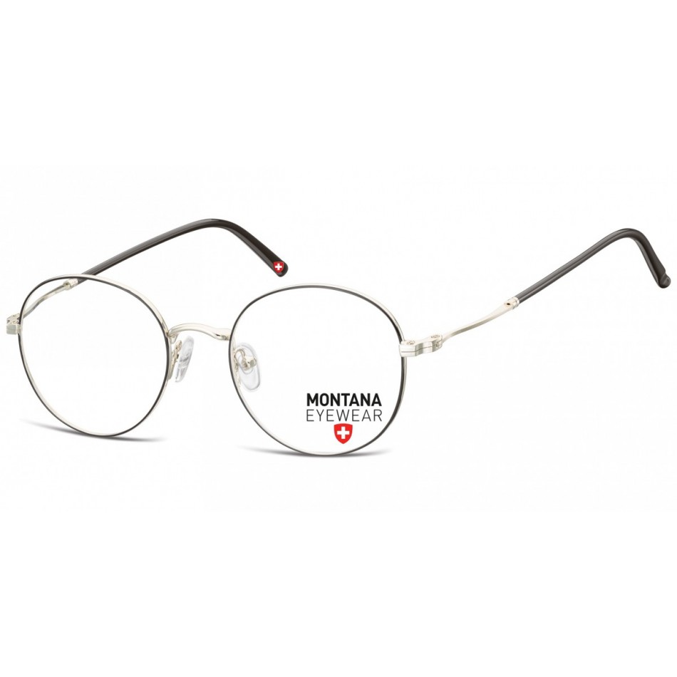 Lenonki okulary  Oprawki optyczne MM598 czarno-srebrne