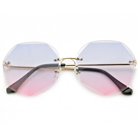 Okulary przeciwsłoneczne Sześciokątne damskie STD-64