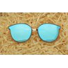 Okulary Kocie przeciwsłoneczne damskie Lustrzane niebieskie STD-52