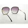 Okulary przeciwsłoneczne sześciokątne Damskie Glam czarne  STD-85