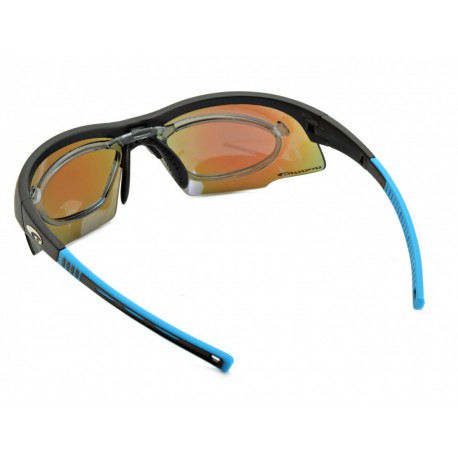 Okulary sportowe z ramką korekcyjną i wymiennymi soczewkami GOGGLE E863-1R