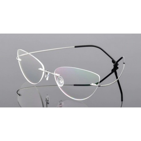 Srebrne okulary patenty damskie z filtrem antyrefleksyjnym SCH-502
