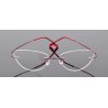 Bezramkowe damskie okulary bordowe z filtrem antyrefleksyjnym SCH-503