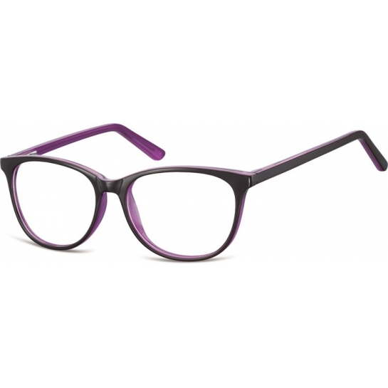 Oprawki okulary zerowki Sunoptic CP152E czarno-fioletowe