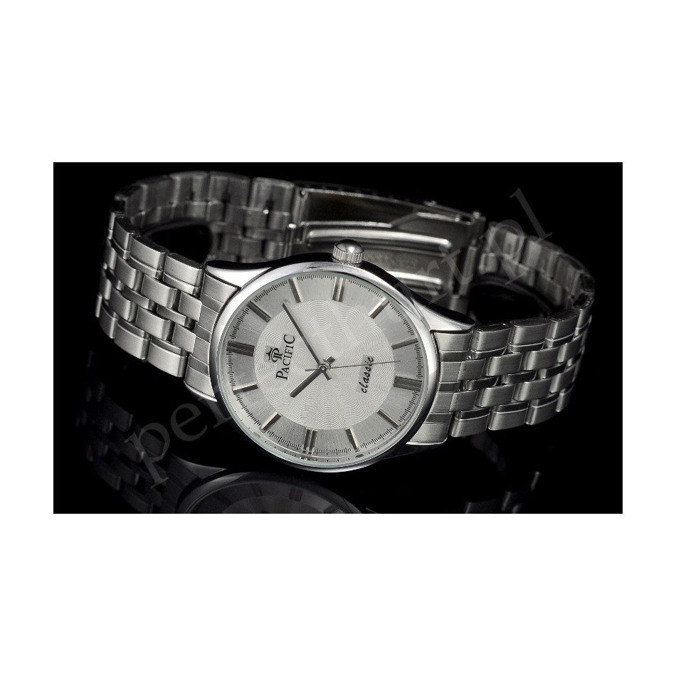 Zegarek na bransolecie PACIFIC - MALAGA - silver (zy534a)