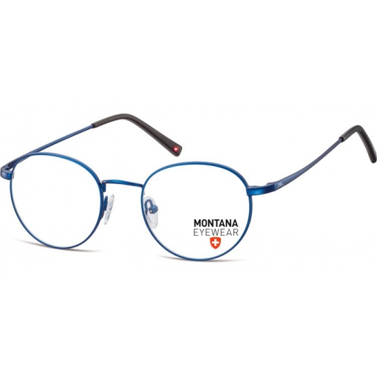 Granatowe Lenonki okragle okulary oprawki optyczne Montana MM609E
