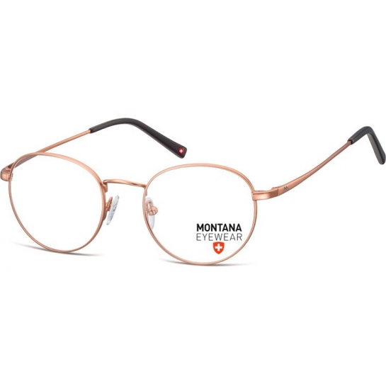 Jasnobrazowe Lenonki okragle okulary oprawki optyczne Montana MM609F