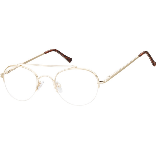 Okulary oprawki korekcyjne metalowo-żyłkowe Okrągłe 786C złote 