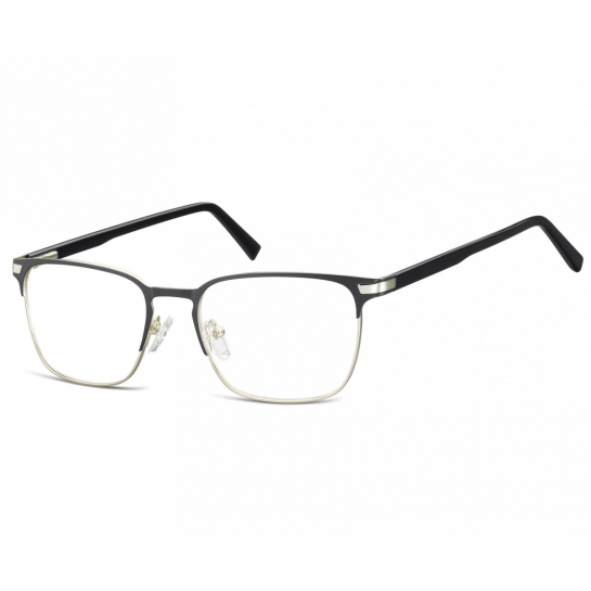 Okulary oprawki optyczne korekcyjne Sunoptic 917 czarno-srebrne