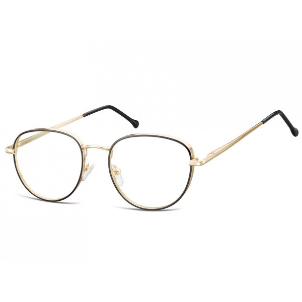 Owalne Okulary oprawki optyczne 918C czarno-złote