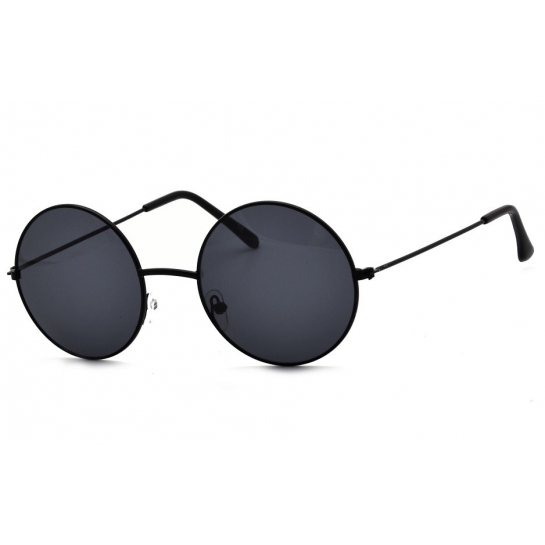 Okulary Lenonki czarne przeciwsłoneczne hippie retro 4322B