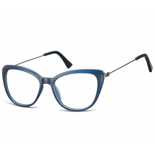 Oprawki korekcyjne okulary  Kocie Oczy zerówki damskie CP121B granatowe