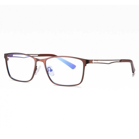 Męskie brązowe okulary do komputera BLUE LIGHT zerówki 2554B
