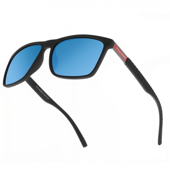 Męskie okulary polaryzacyjne przeciwsłoneczne lustrzanki niebieskie Pol-705A