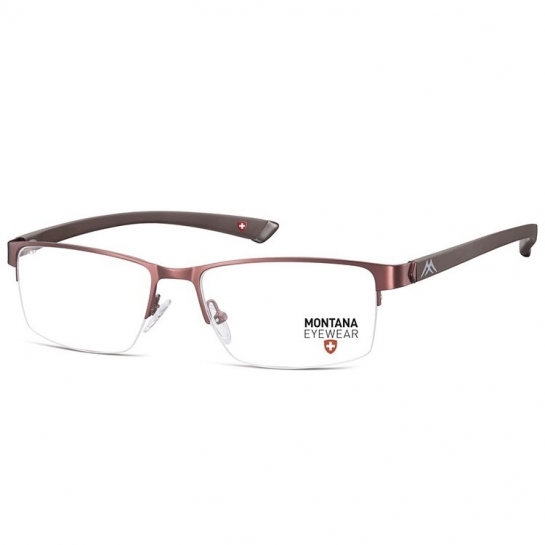 Brązowe Oprawki okulary korekcyjne żyłkowe unisex MM614C