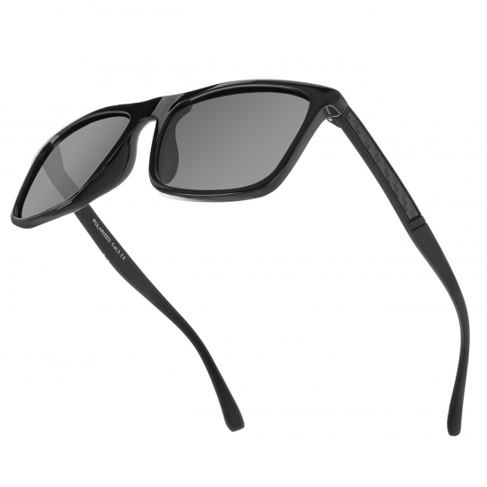 Męskie okulary Nerdy polaryzacyjne czarne POL-765
