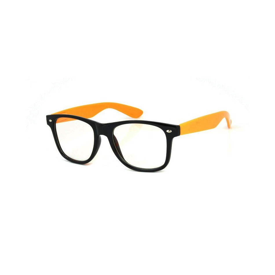 Okulary Nerdy zerówki  pomaranczowe 2072b