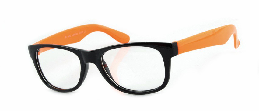 Okulary Nerdy zerówki  orange 2071b