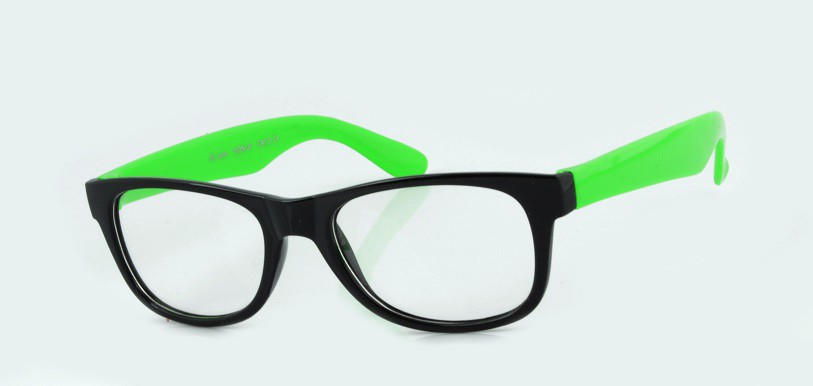 Okulary Nerdy zerówki  zielone 2071c