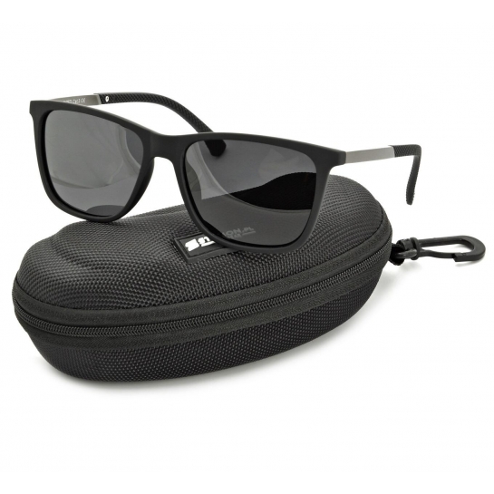 Okulary przeciwsłoneczne męskie polaryzacyjne Nerdy czarne POL-760A