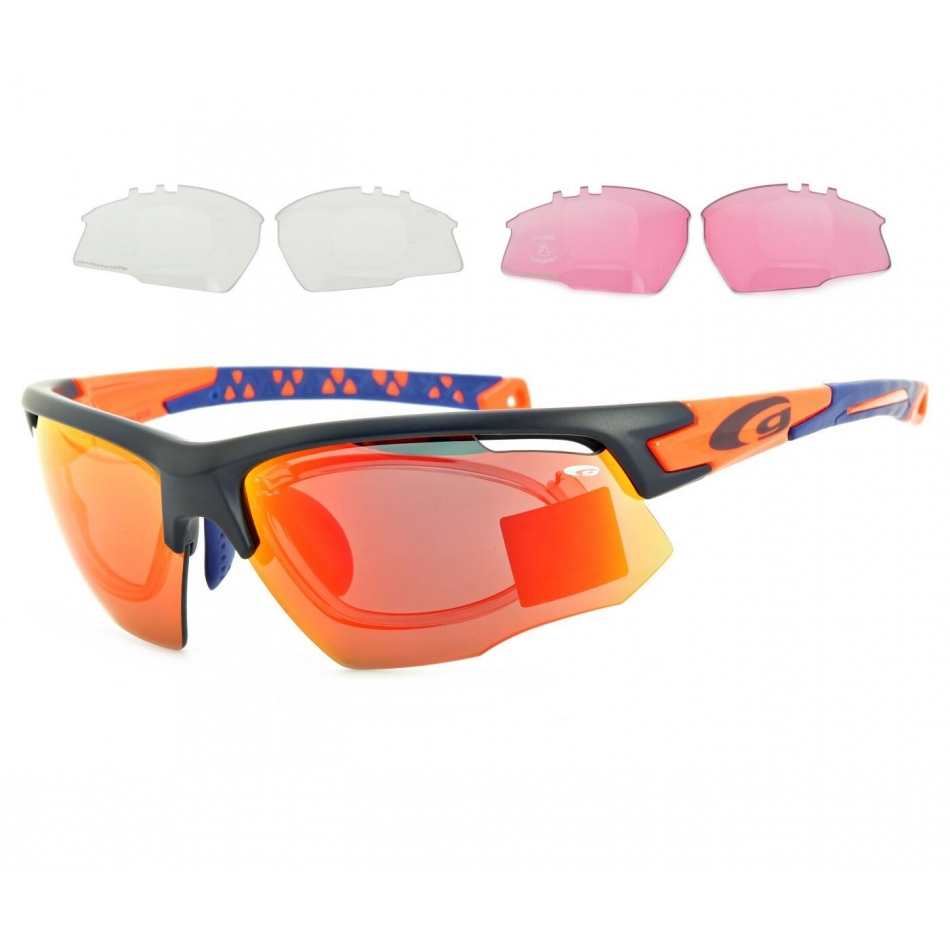 Przeciwsłoneczne okulary sportowe korekcyjne 3 komplety soczewek GOGGLE E636-4R