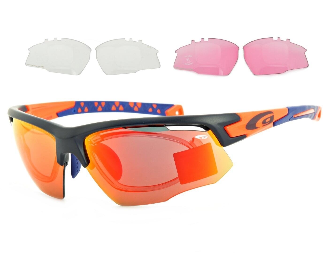 Przeciwsłoneczne okulary sportowe korekcyjne 3 komplety soczewek GOGGLE E636-4R