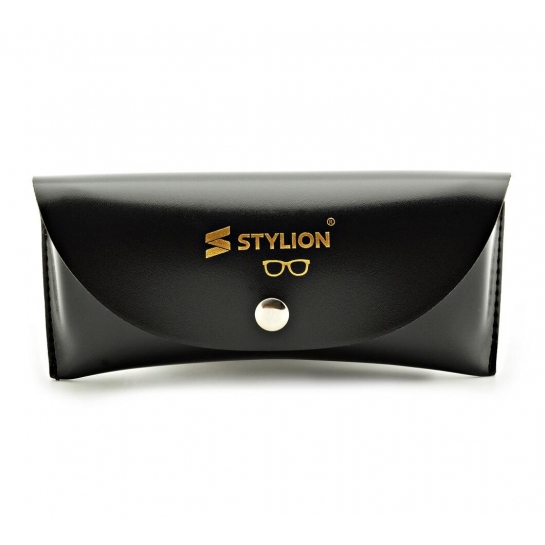 Skórzane etui okularowe futerał na okulary czarny na magnes STYLION STMG3