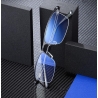 Żyłkowe męskie okulary do komputera TV smartfona BLUE LIGHT zerówki czarne 2596A