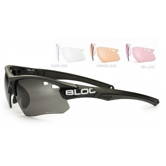 Sportowe polaryzacyjne okulary BLOC TITAN P630 - 4 wymienne szkła