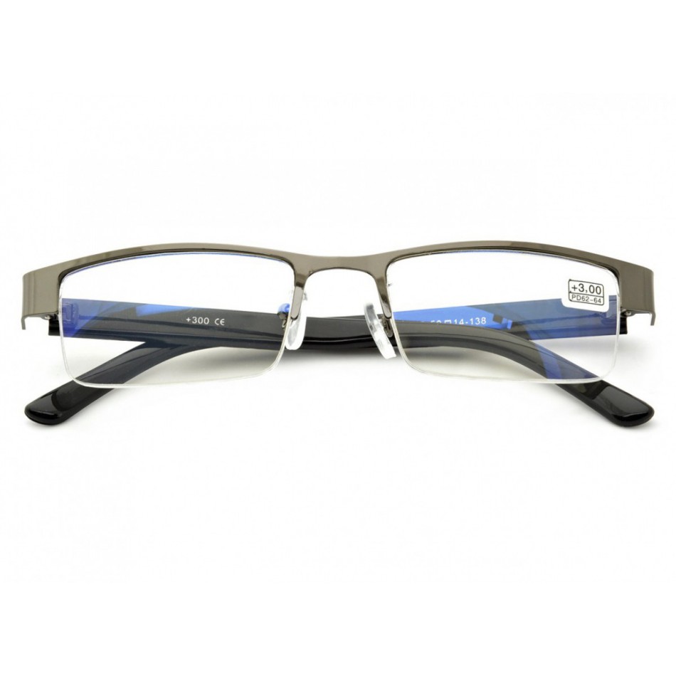 Plusy Okulary do Czytania metalowo-żyłkowe ST308