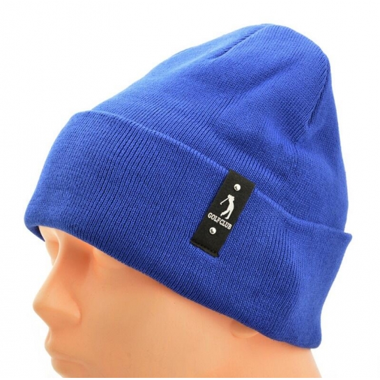 Ciepła męska czapka zimowa kolor niebieski ST-521C