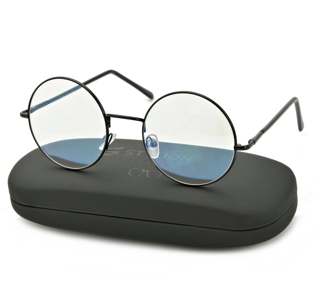 Okrągłe okulary Lenonki z filtrem światła niebieskiego do komputera zerówki FLEX STDBLF1