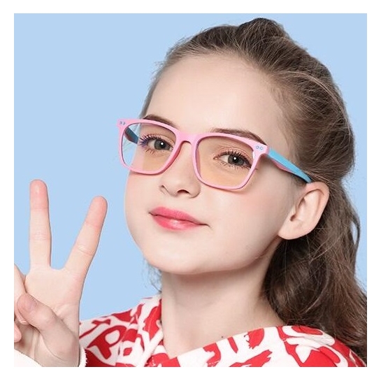 Różowe dziecięce okulary dla dziewczynki do komputera BLUE LIGHT 2598B (wideo)